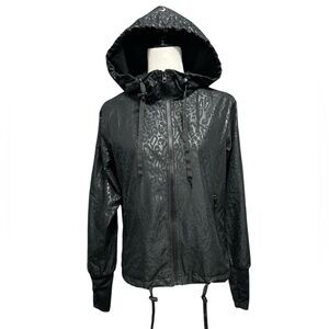 ZYIA Active Black Cheetah Print Bomber Jacket